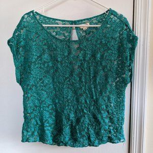 Teal Lace Top